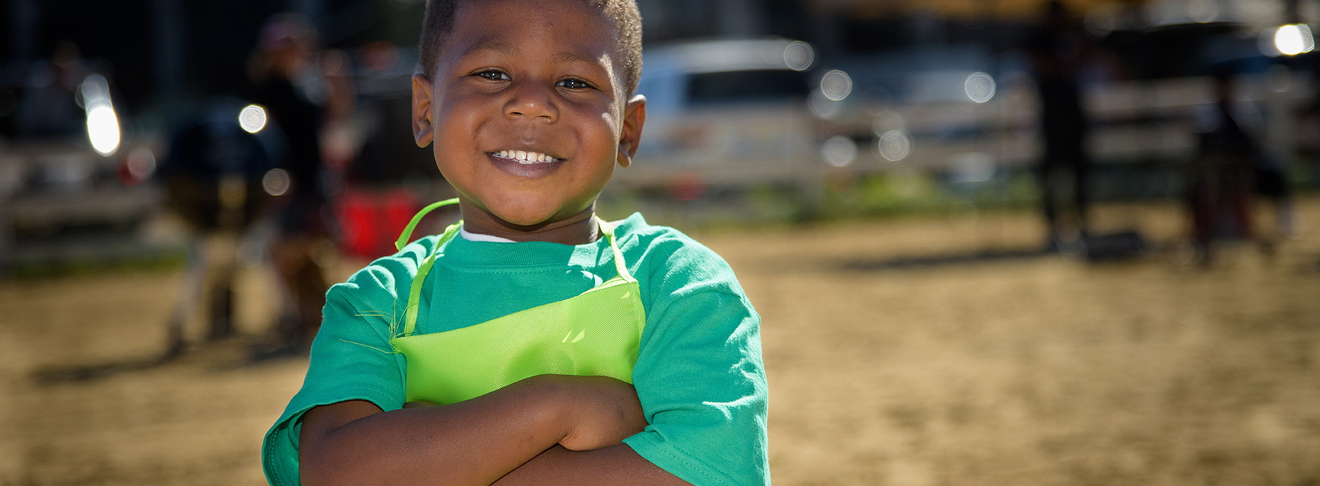 Small boy at the state fairgrounds